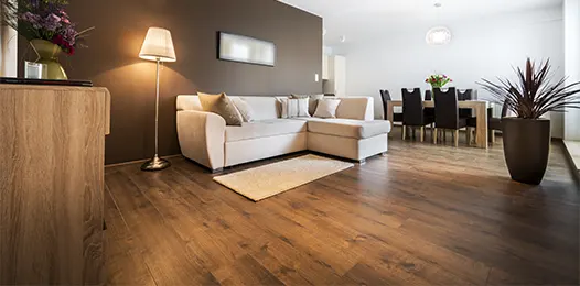 Wooden floor in living room